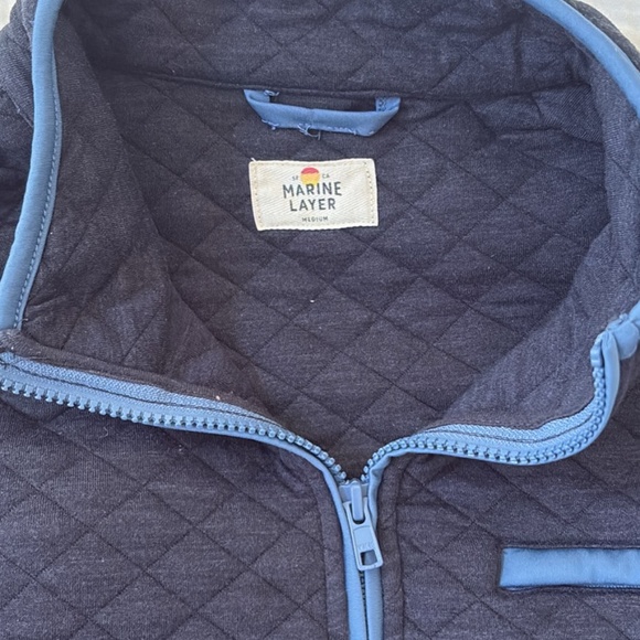 Mens quited half zip - Picture 2 of 2